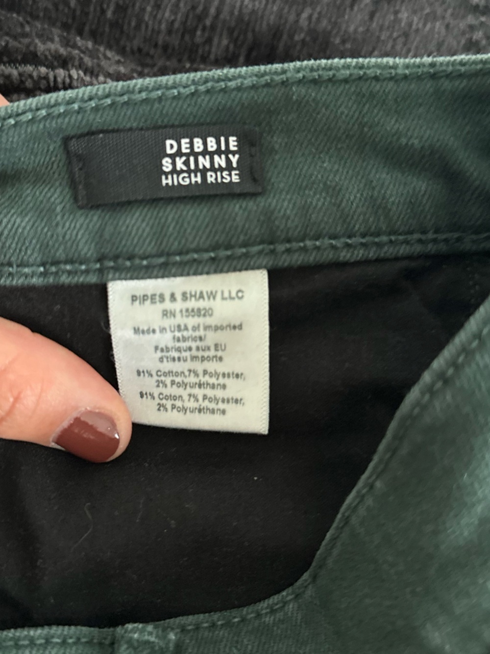 Veronica Beard Debbie High Rise Dark Green Skinny Jeans Size 29 - Picture 10 of 12